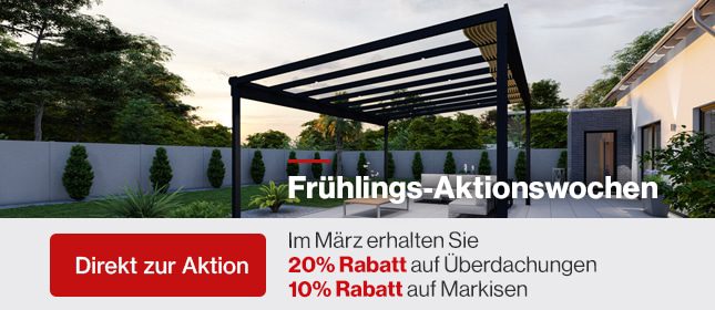 Frühlings-Aktionswochen bei KD Überdachung