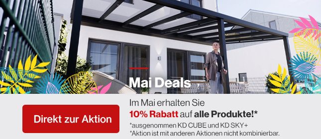 Mai Deals bei KD Überdachungen