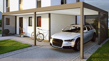 KD Carport mit Eingangsüberdachung
