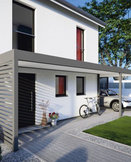 KD Carport mit Eingangsüberdachung