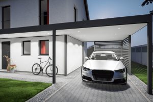 KD Carport mit Eingangsüberdachung