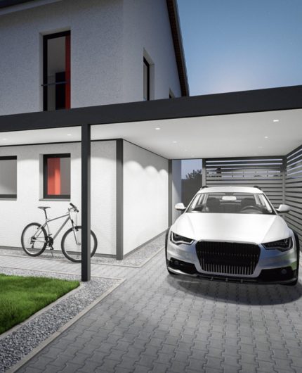 KD Carport mit Eingangsüberdachung